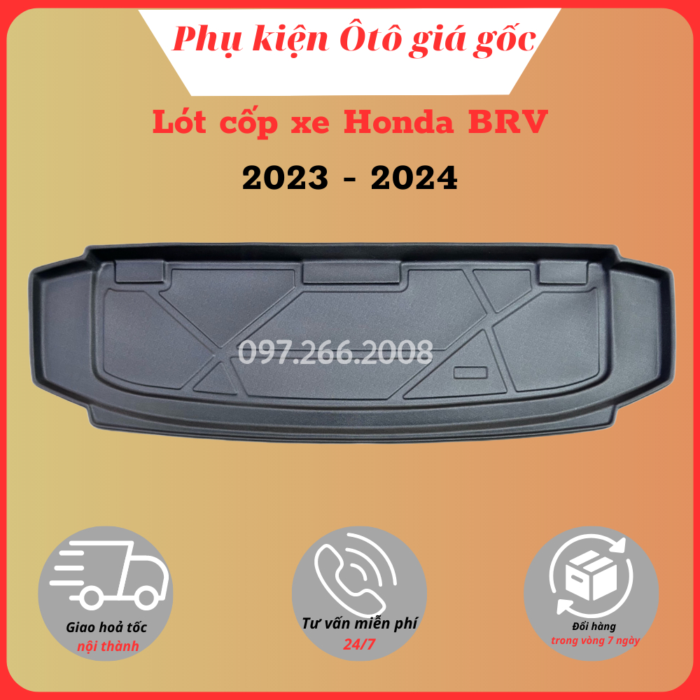 Lót cốp xe Honda BRV, BR-V 2023, 2023 nhựa dẻo cao cấp, không mùi, dễ