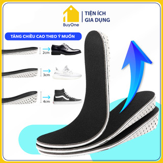 Lót giày tăng chiều cao mặt vải lưới mesh đế tổ ong thoáng khí cao cấp tăng 2-4cm - buyone - BOPK57