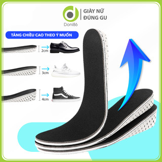 Lót giày tăng chiều cao mặt vải lưới mesh đế tổ ong thoáng khí cao cấp tăng tới 4cm - Doni86 -PK57