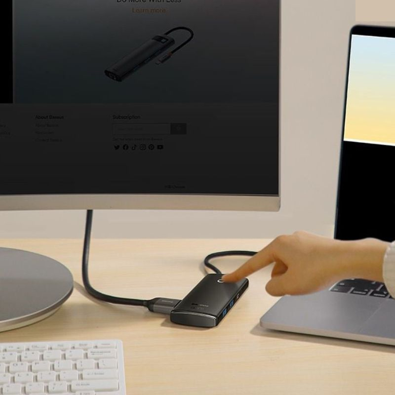 Hub chuyển đa năng Baseus Lite Series 5-Port Type-C HUB Docking Station  WKQX040001