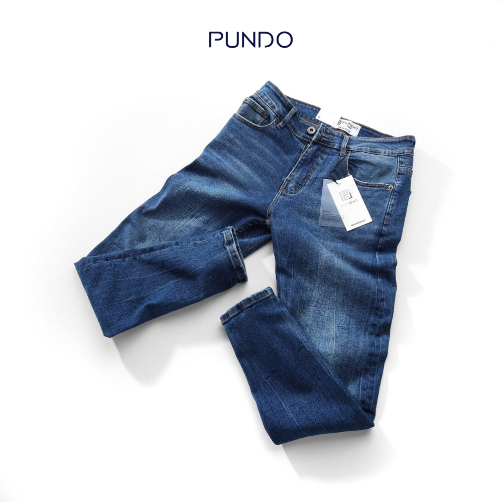 Quần jean nam ống suông dễ phối chất jean cao cấp PUNDO DENIM QJPD11