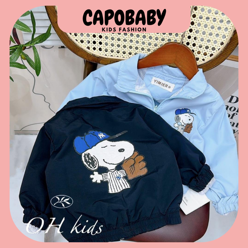 Áo khoác gió lót lưới cho bé, áo khoác cho bé trai bé gái 8-20kg