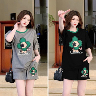 Set đồ bộ đùi cổ tròn lay ngắn cực sang chảnh, với chất liệu thun cotton mềm mịn-DUIONG