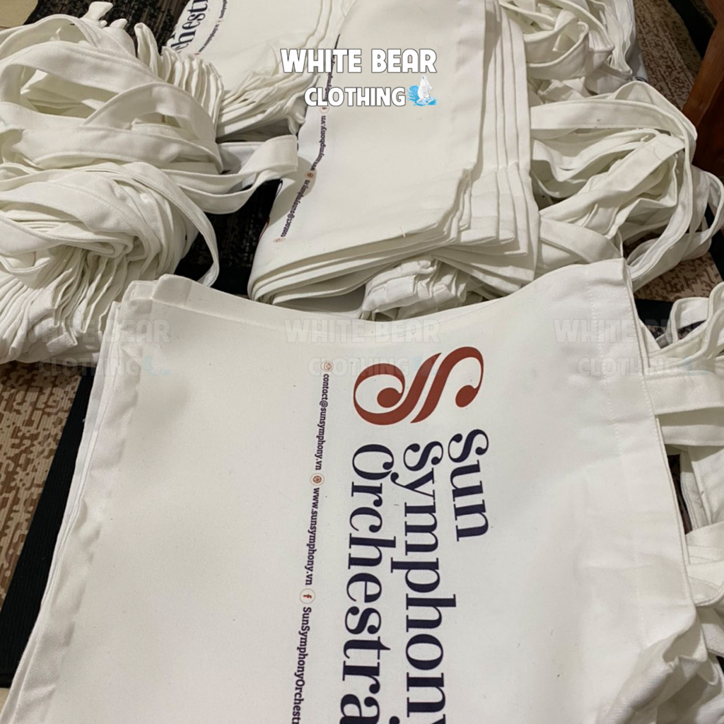 Túi tote canvas in theo yêu cầu WHITE BEAR CLOTHING