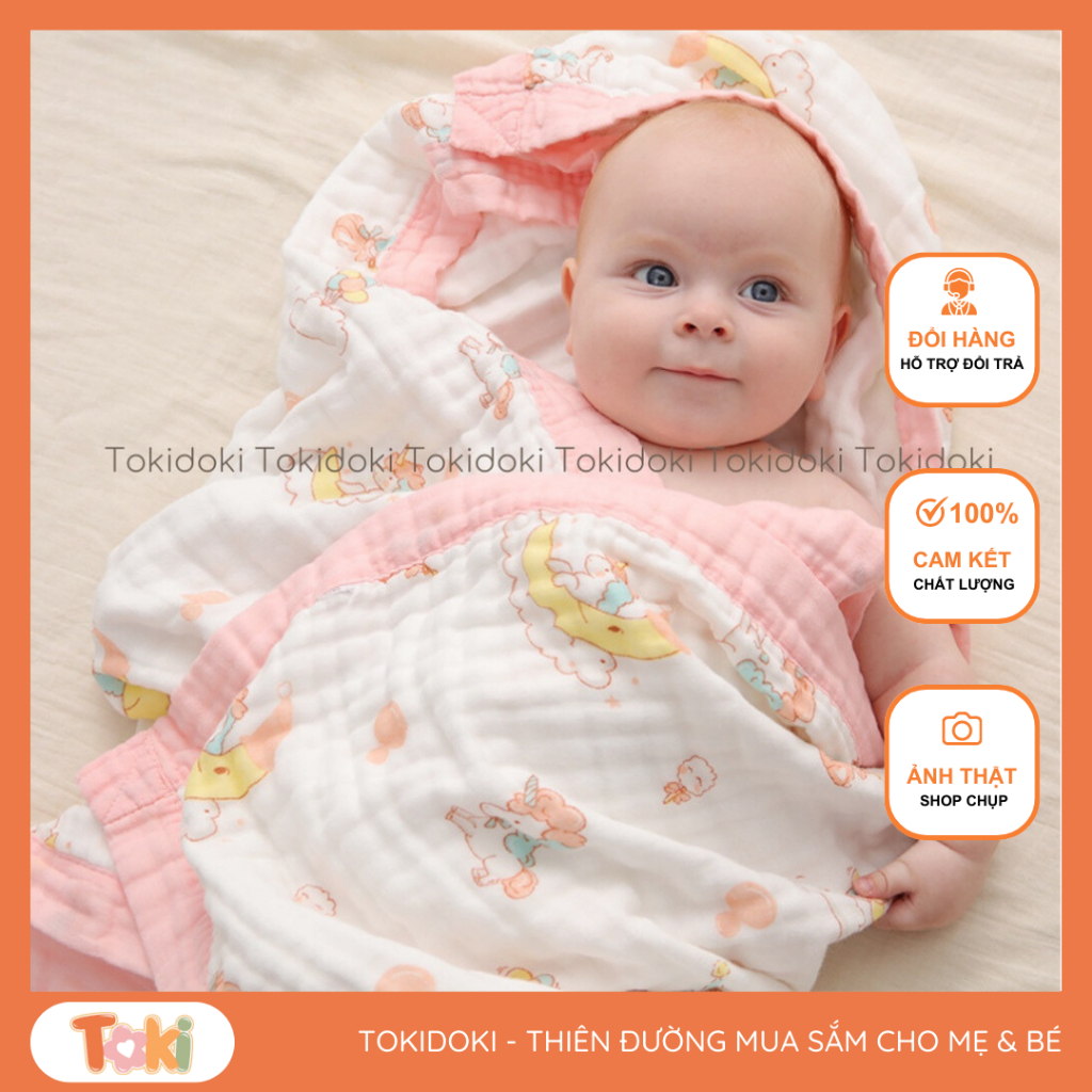 Chăn sợi tre 4 lớp dày dặn Tokidoki