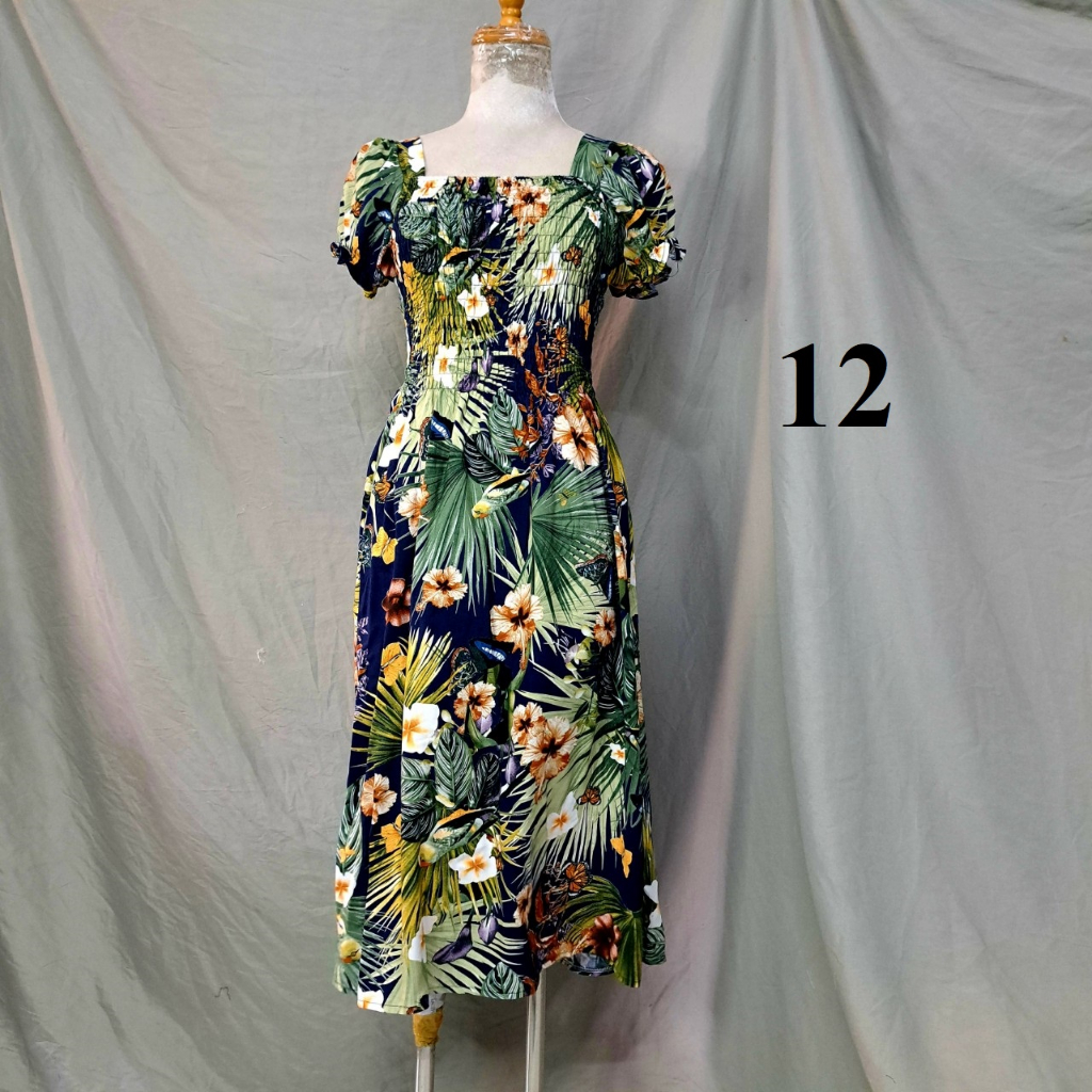 Đầm lanh ngắn tay búp