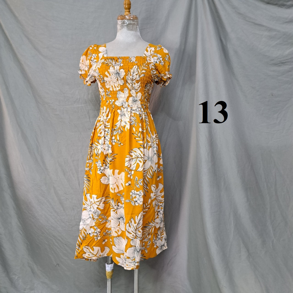 Đầm lanh ngắn tay búp