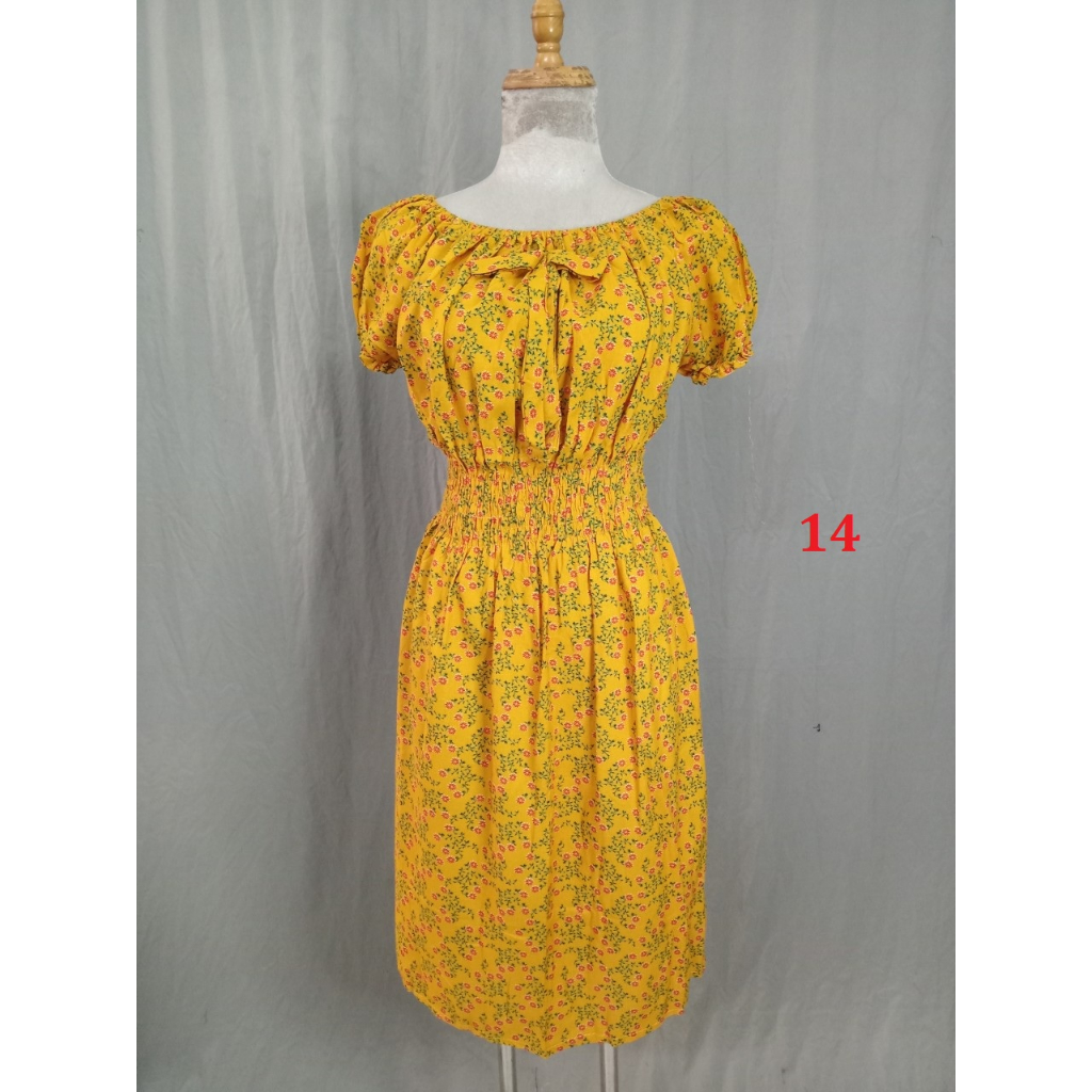 Đầm lanh ngắn tay búp