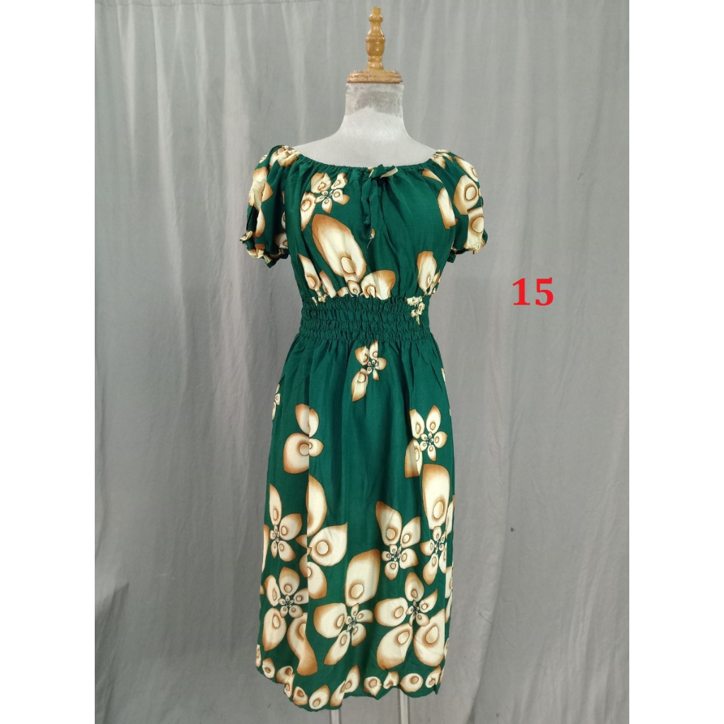 Đầm lanh ngắn tay búp