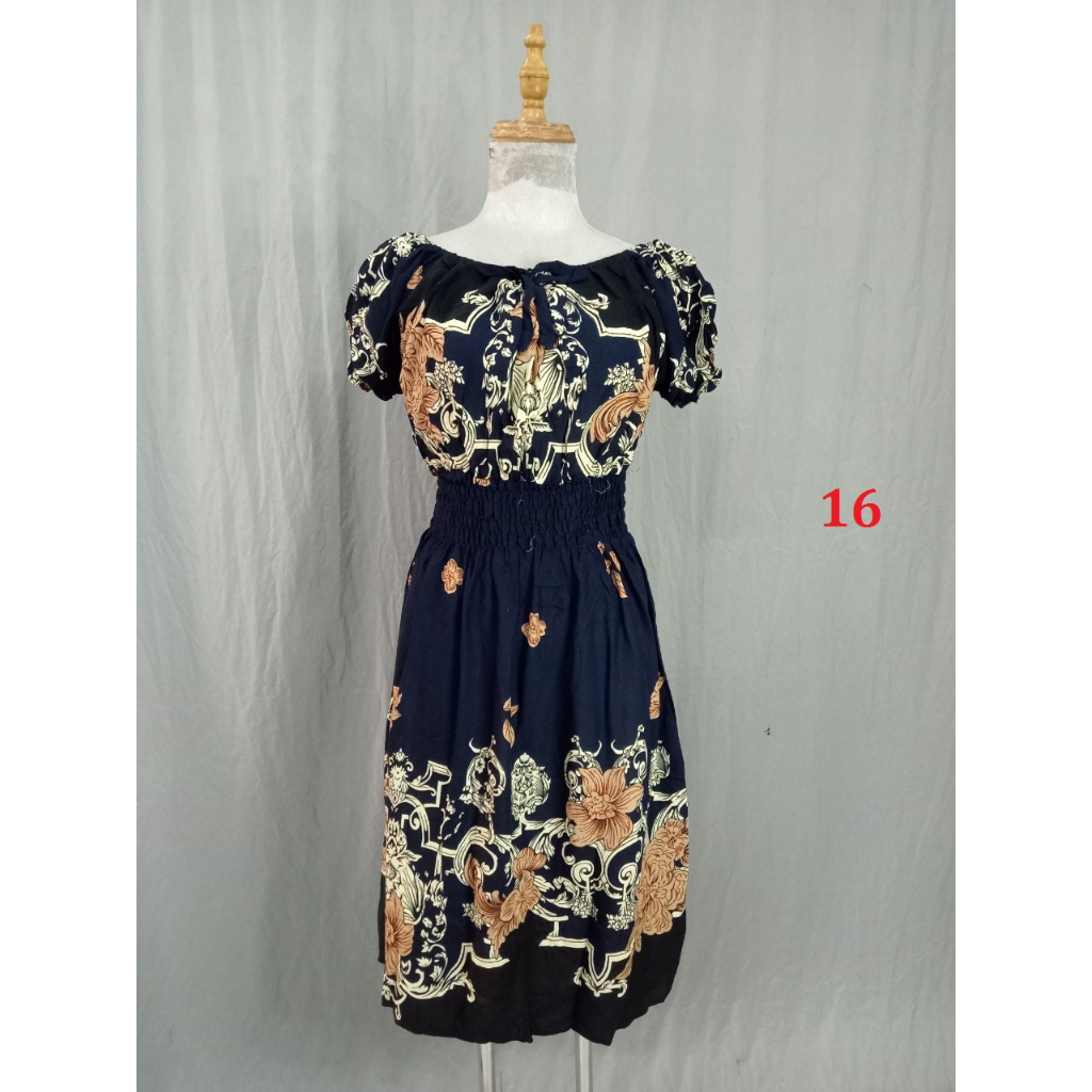 Đầm lanh ngắn tay búp