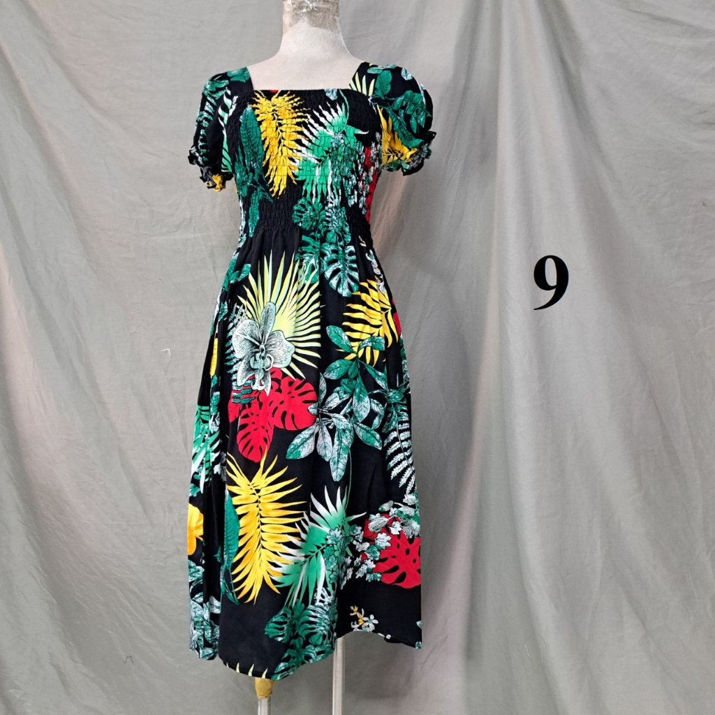 Đầm lanh ngắn tay búp