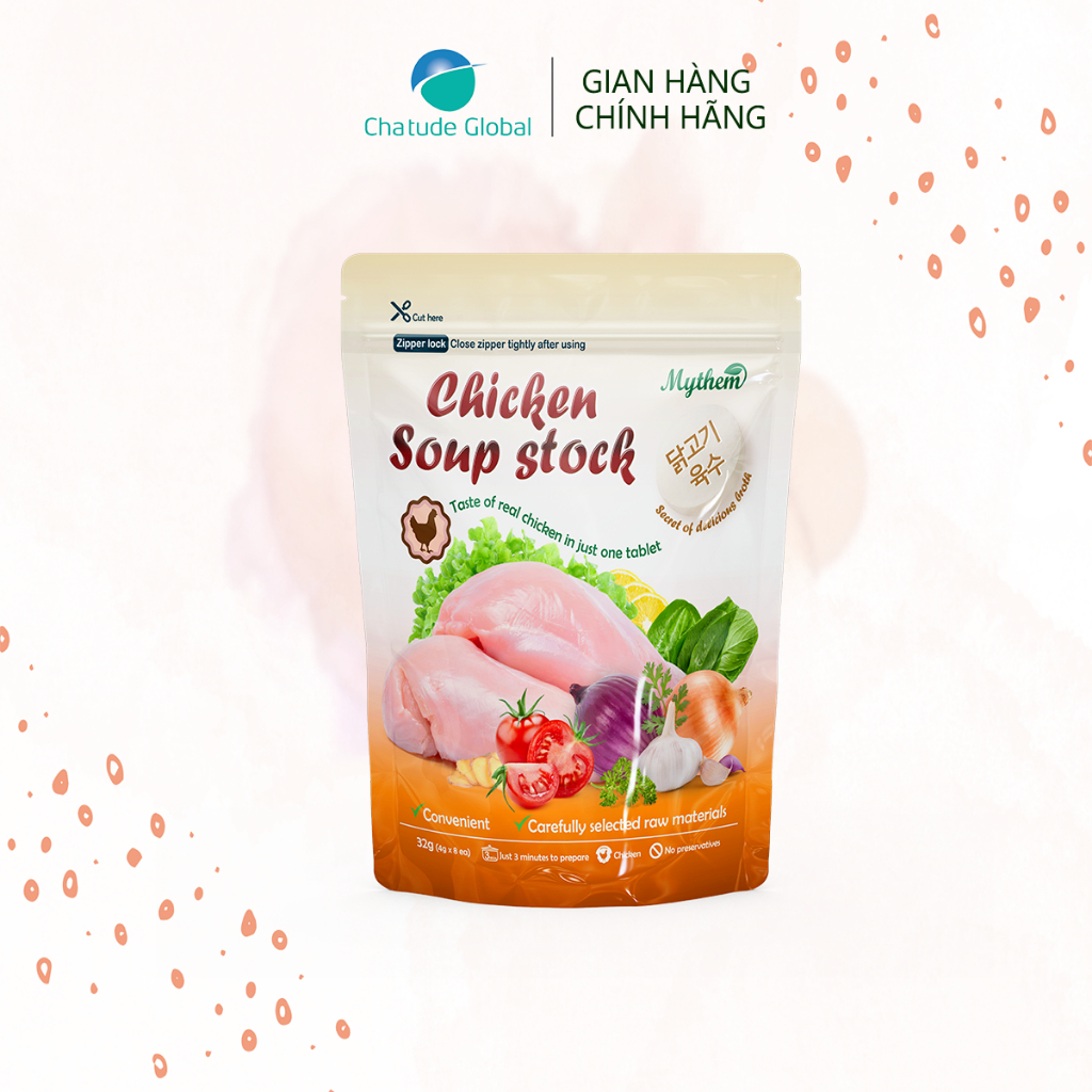 VIÊN NƯỚC DÙNG/NƯỚC HẦM CÔ ĐẶC MYTHEM VỊ GÀ, NHẬP KHẨU HÀN QUỐC
