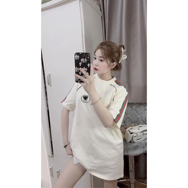 Áo Phông Thêu G Pha Viền Vai Dây Nổi Chuẩn Loại 1