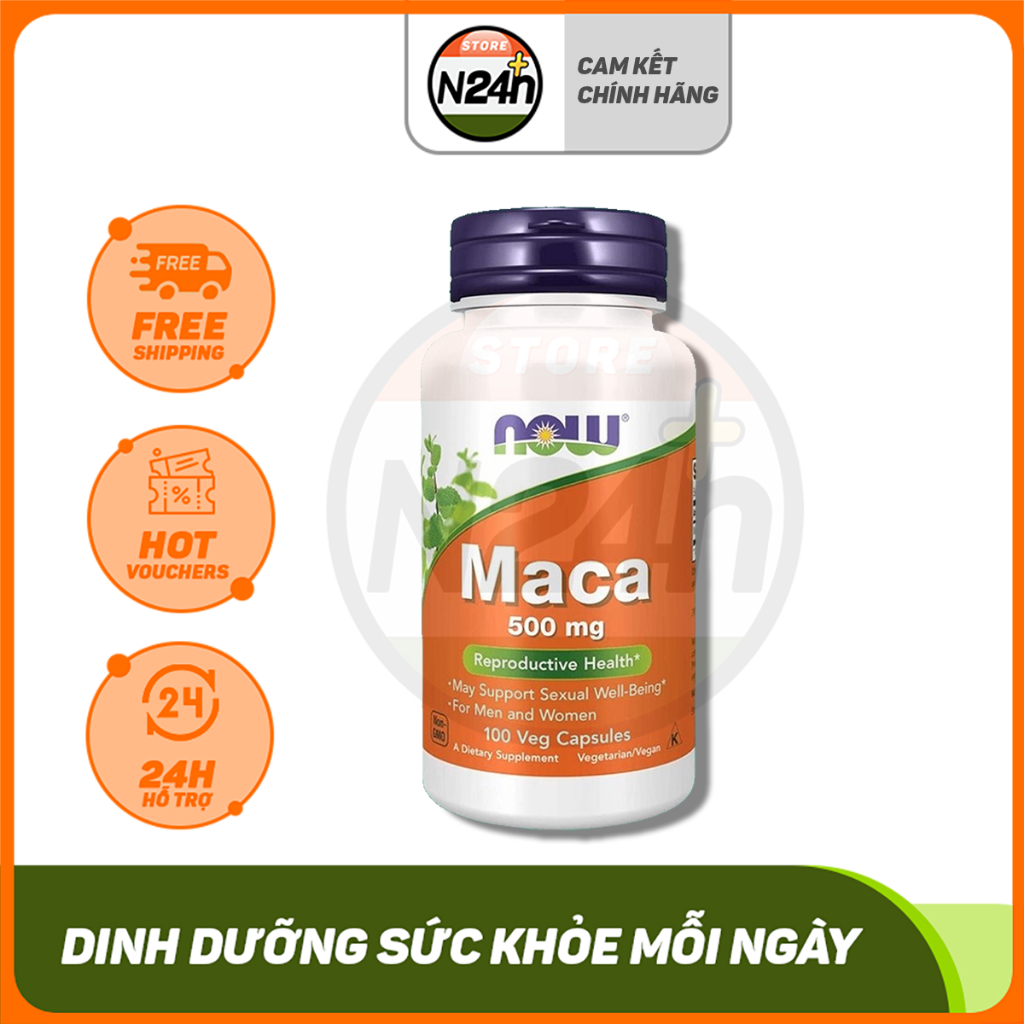 NOW MACA 500MG - CAM KẾT CHÍNH HÃNG | Hỗ Trợ Chức Năng Sinh Lý Cho Cả Nam Và Nữ, Cải Thiện Tâm Trạng