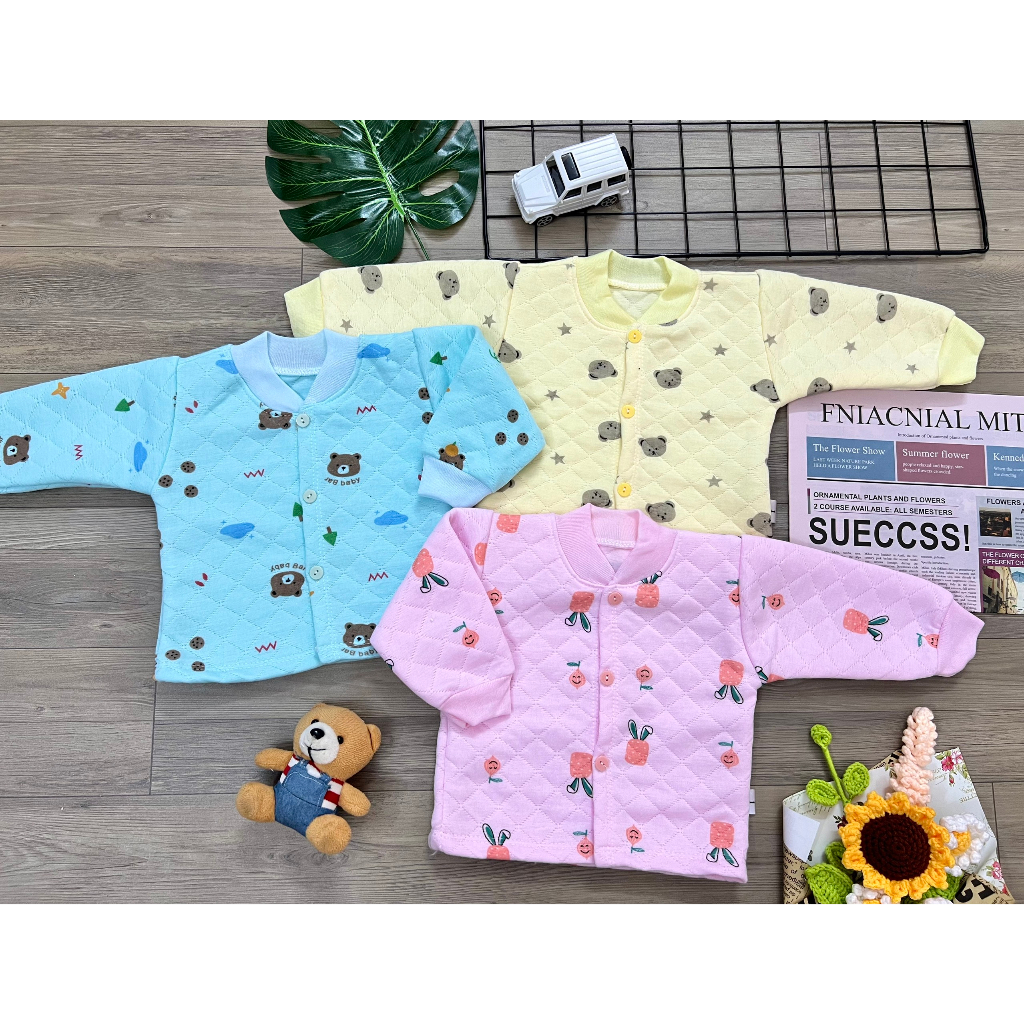 Áo dài tay trần bông xốp hàng đẹp cho bé thu đông cao cấp