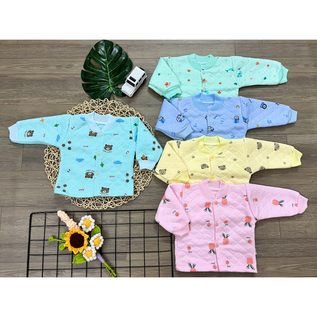 Áo dài tay trần bông xốp hàng đẹp cho bé thu đông cao cấp