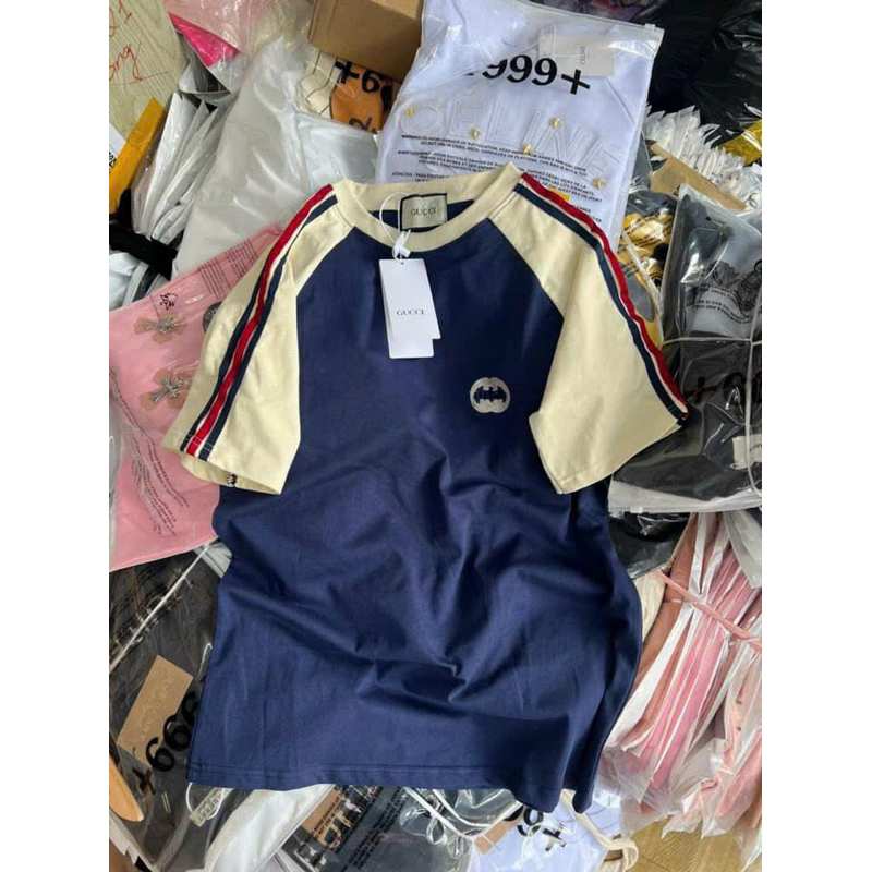 Áo Phông Thêu G Pha Viền Vai Loại Thêu Dây Nổi Chuẩn Loại 1