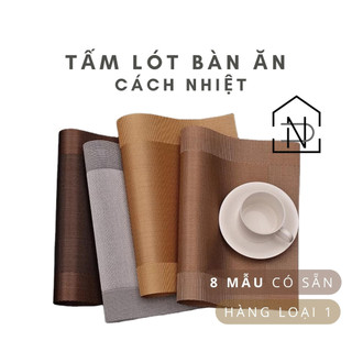 Tấm Lót Bàn Ăn Cách Nhiệt Chữ Nhật size 30x45cm Cao Cấp có sẵn 8 Màu | Nhựa PVC  Miếng Trải Bàn Ăn