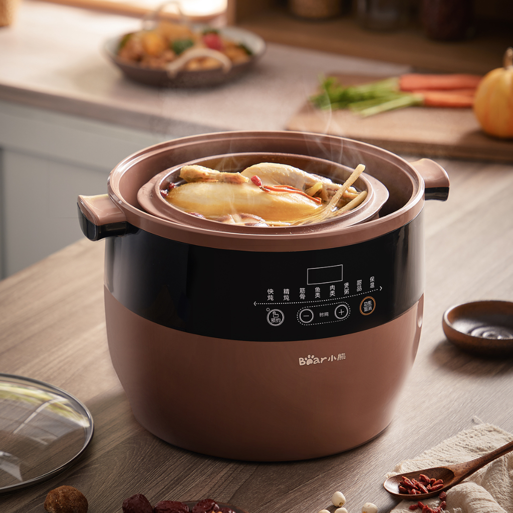 Nồi nấu chậm tử sa 4.5L đa năng Bear DDZ-B45Z1 - Hàng Chính Hãng