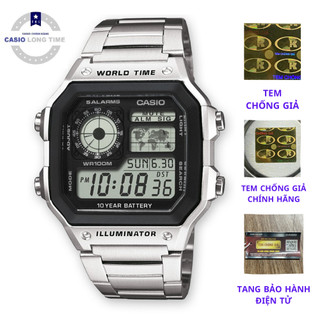 Đồng hồ nam CASIO AE-1200WHD-1AV Chính hãng - Dây đeo kim loại - PIN 10 NĂM - chống