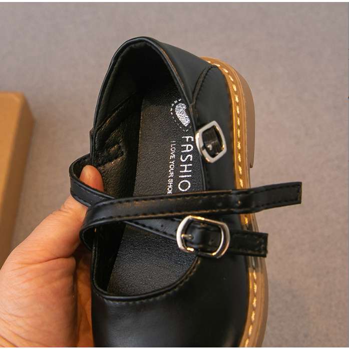 Giày Búp Bê Công Chúa Cho Bé Quai Chéo, Đế Cao Su Mềm Có Chỉ Khâu Chắc Chắn