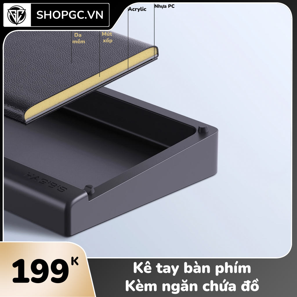 Kê tay bàn phím Kèm ngăn chứa đồ