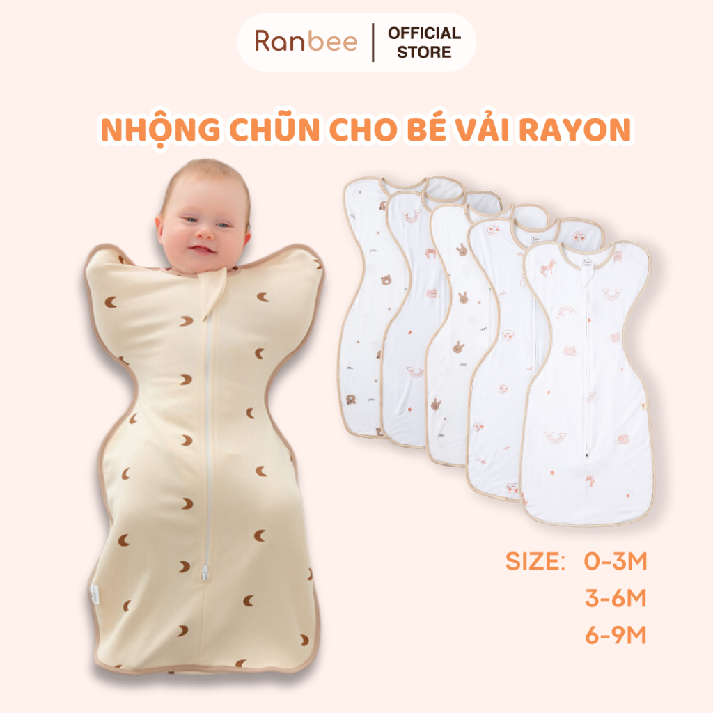 Nhộng Chũn Cho Bé Chính Hãng RANBEE Chất Rayon Cao Cấp Mềm Mại Co Giãn 4 chiều - PN029