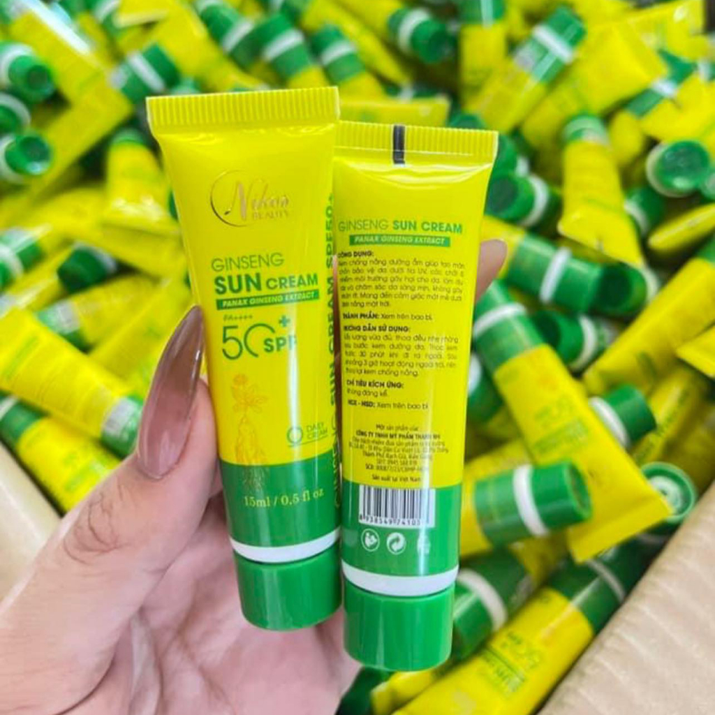 Kem Chống Nắng Nikos Mini Chính Hãng - Chống Nắng Rễ Sâm Nicos Beauty 15g