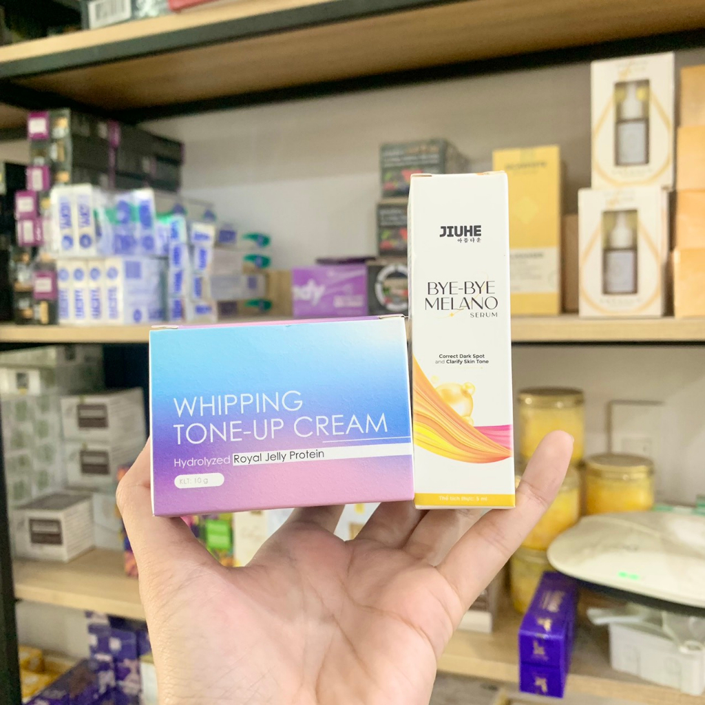 Combo Kem Face Jiuhe Tone Up Cream + Serum Thâm Jiuhe Thanh Tô Cosmetics