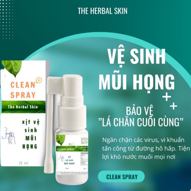 Dung dịch xịt mũi họng hằng ngày diệt khuẩn the herbal skin 10ml - ảnh sản phẩm 4