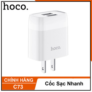 Cốc sạc nhanh hoco c73 2 cổng usb 2.4a