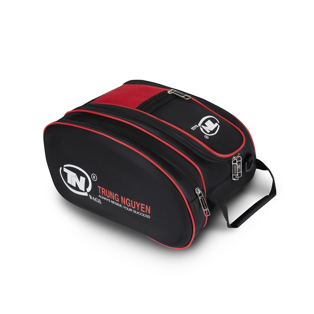 Túi Thể Thao Màu Đen TN Bags TN.B 9001, Túi Đựng Giày Đá Bóng Cao Cấp 2 Ngăn Tiện Lợi, Chống Thấm Chống Nước