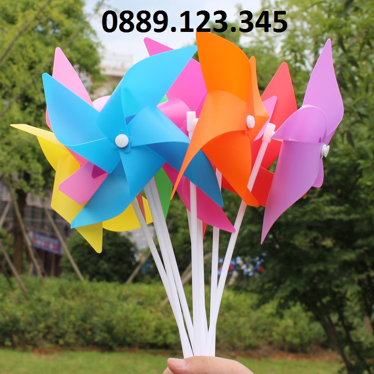 Combo 50 chóng chong 4 cánh 1 màu treo dây, cầm tay dùng trang trí sự kiện, lễ hội, chụp kỷ yếu, trường học, khai giảng