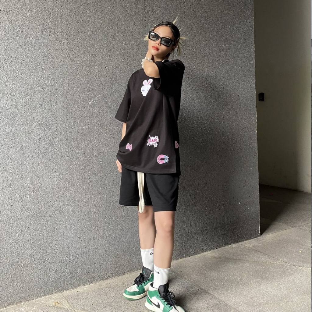 Áo Thun Unisex Tay Lỡ Pink Bunny Onyou T031 100% Cotton - Local Brand Chính Hãng