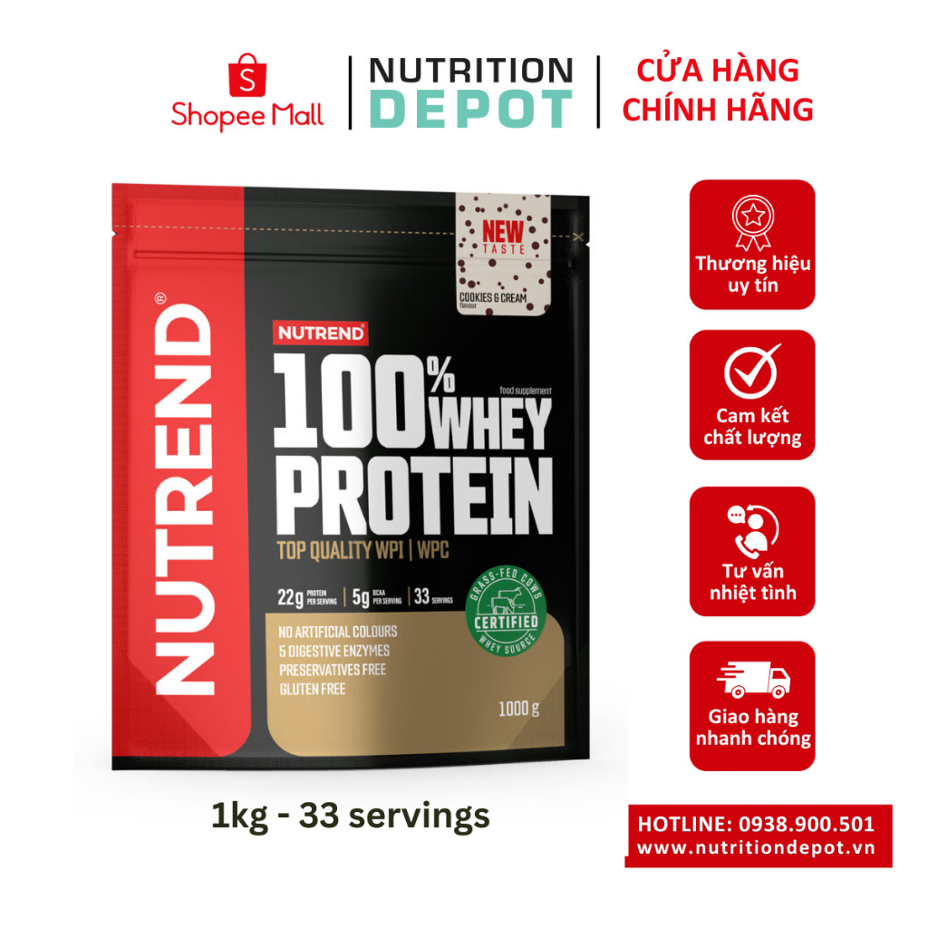 Sữa tăng cơ cho người tập gym - Whey Protein Nutrend 100%  - Nutrition Depot Vietnam