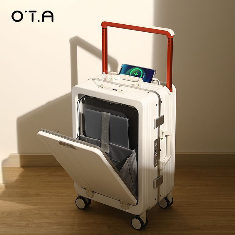 Vali Khoá Sập OTA Cao Cấp Có Ngăn Phụ Mở Trước  - Cáo Đeo Nơ