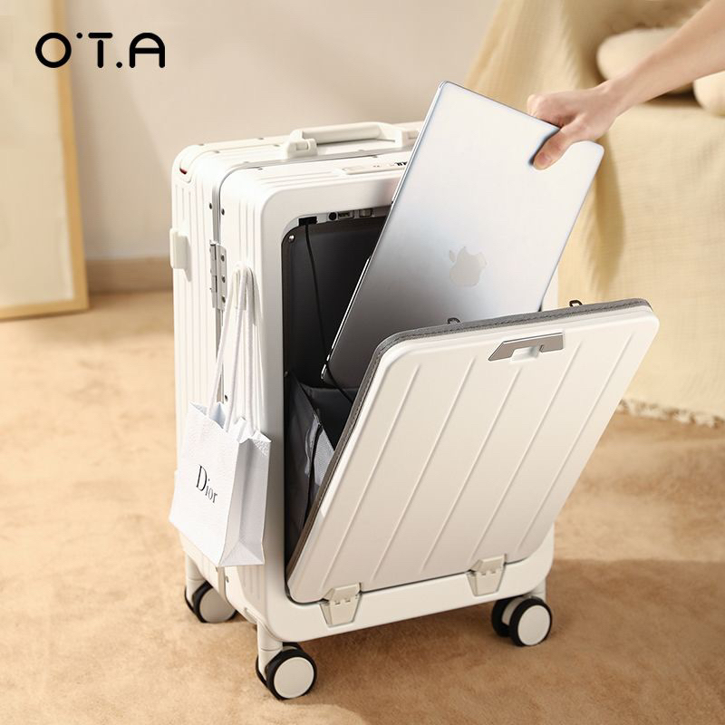 Vali Khoá Sập OTA Cao Cấp Có Ngăn Phụ Mở Trước  - Cáo Đeo Nơ