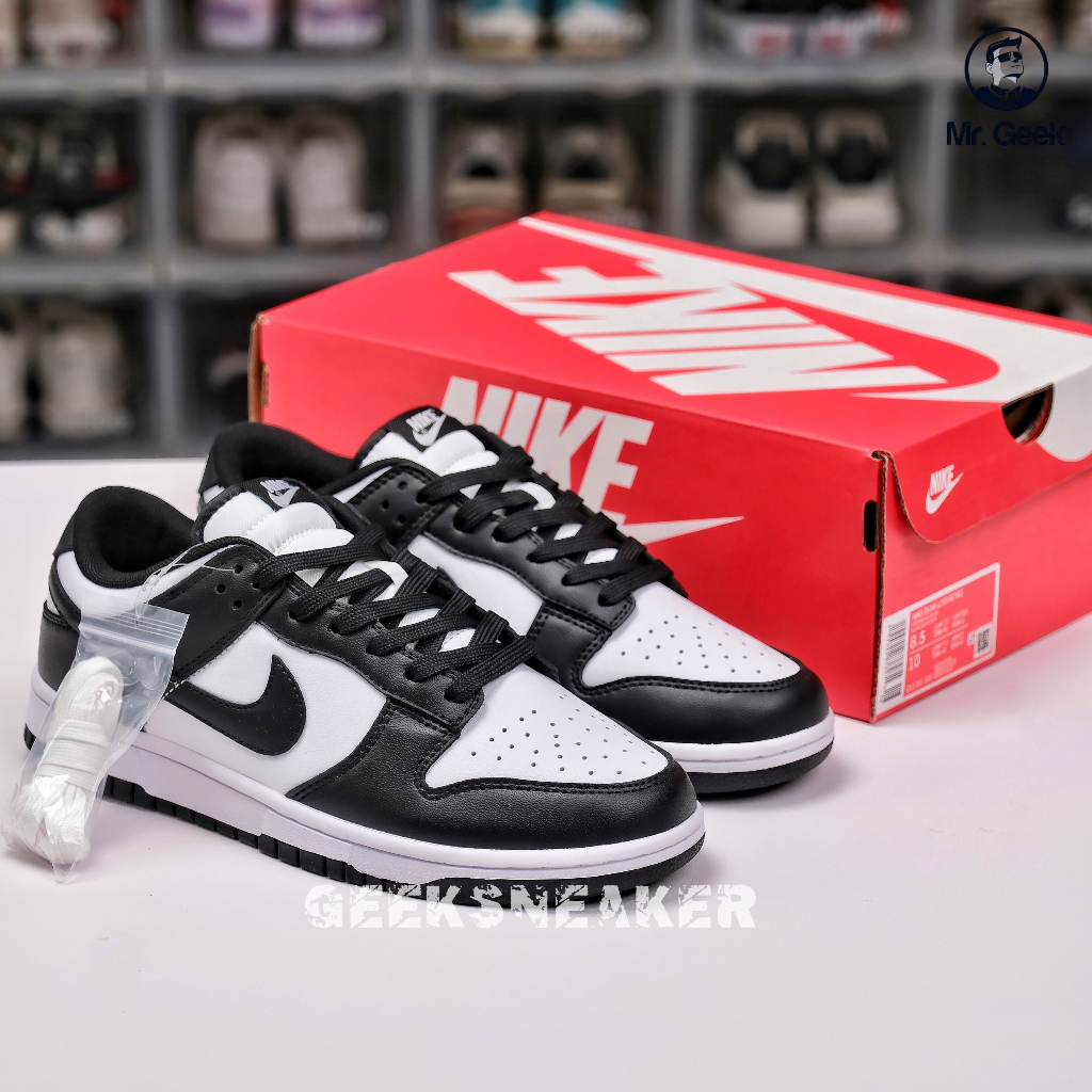 Giày Sneaker Dunk Low Black White 2021