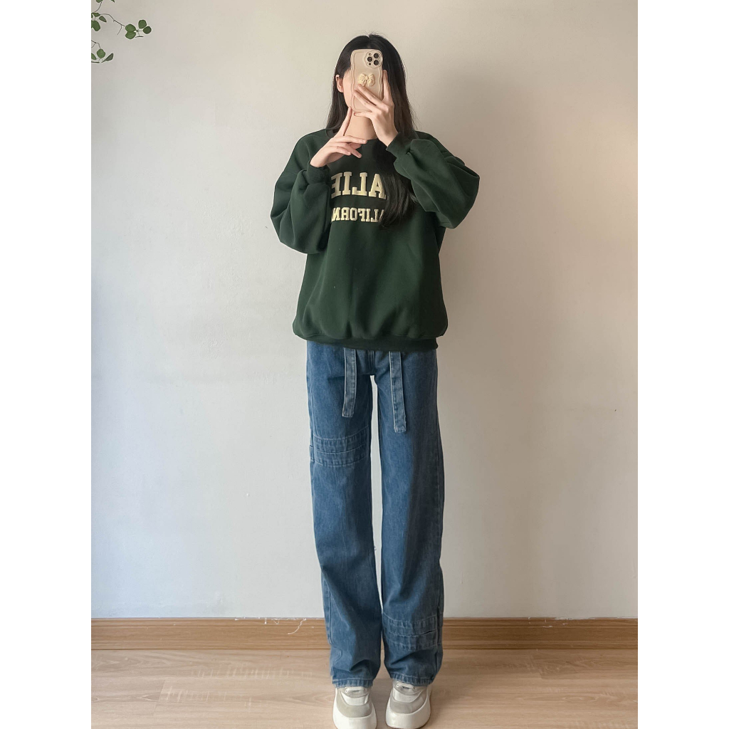 Áo sweater nỉ bông in chữ Mali - Retrostyle - AoSwtMALIBU780