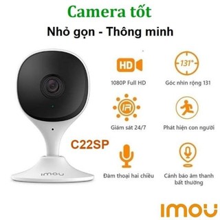 Camera Wifi trong nhà IMOU C22SP 2MP 1080p cố định, góc rộng, đàm thoại 2 chiều, có chống trộm BH 24 tháng chính hãng