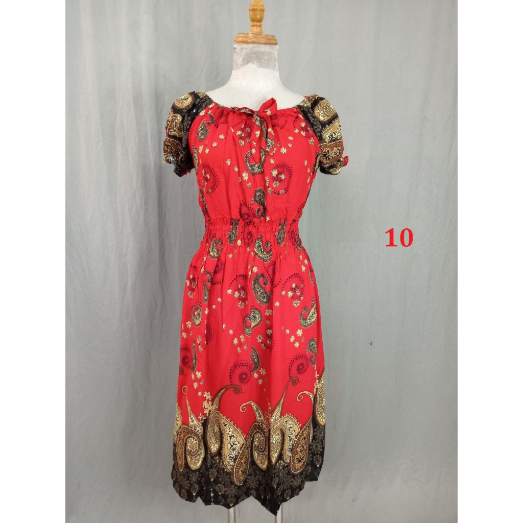 Đầm lanh ngắn tay búp