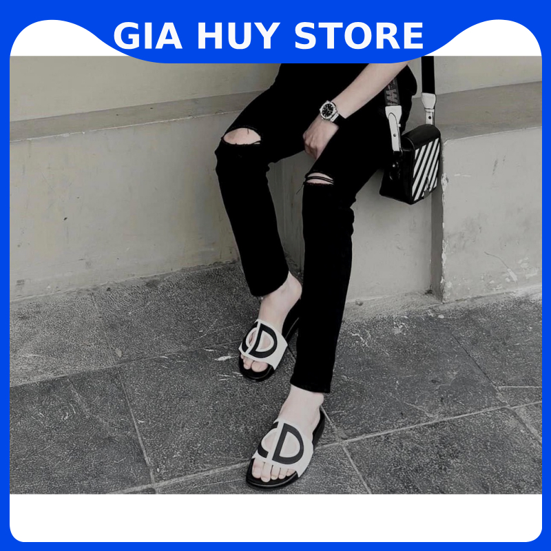 Dép nam nữ quai ngang CD full màu dép đế dày chống trơn trượt HOT TREND