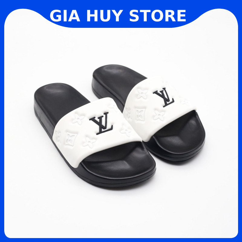 Dép Nam LV Quai Ngang ĐẾ PU Đi êm Chân Kiểu Dáng Thời Trang Năng Động