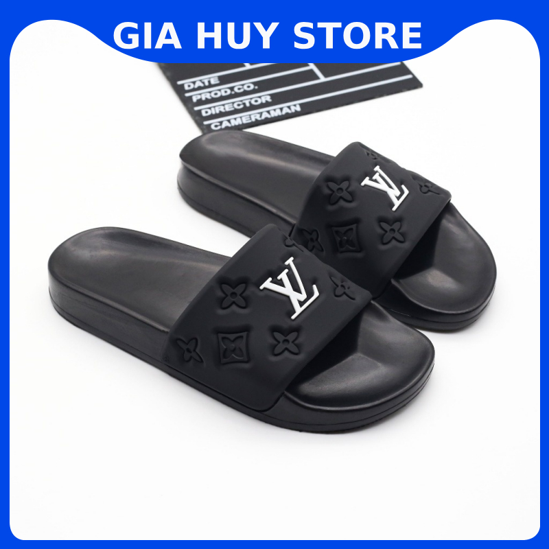 Dép nam quai ngang LV đế sóng Pu đi êm chân full size từ 38_43