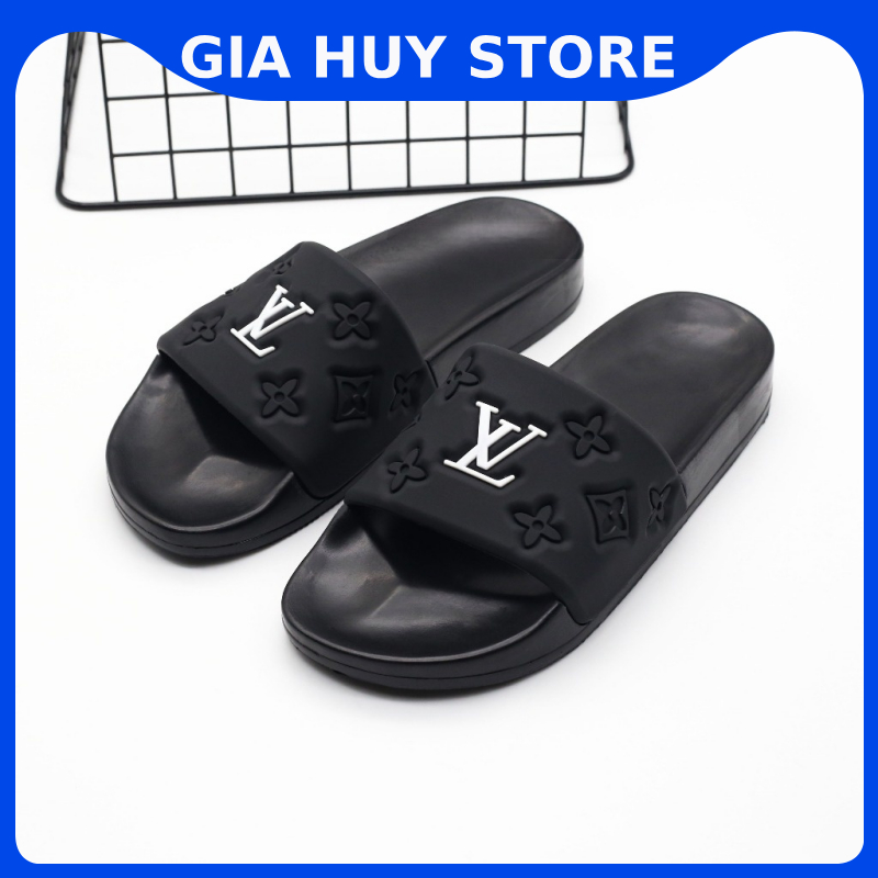 Dép nam quai ngang LV đế sóng Pu đi êm chân full size từ 38_43