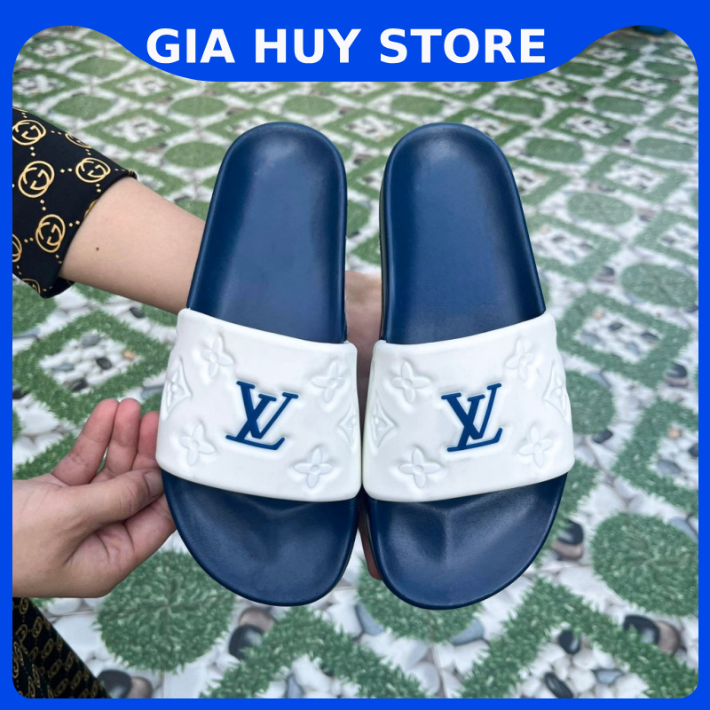 Dép nam quai ngang LV đế sóng Pu đi êm chân full size từ 38_43