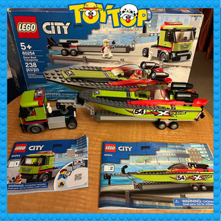 Lego City 60254 : Lắp ghép xếp hình Thuyền đua siêu tốc -  Xếp hình cano tốc độ vận chuyển bởi xe ô tô tải