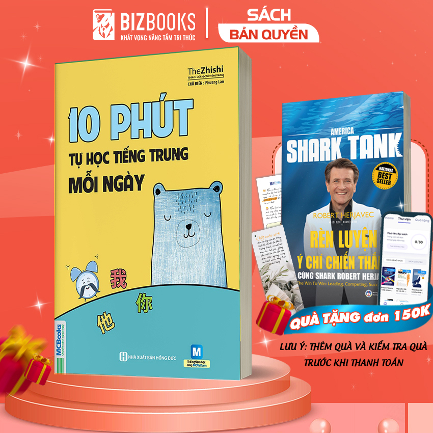 Sách - 10 Phút Tự Học Tiếng Trung Mỗi Ngày - Dành Cho Người Học Tiếng Trung Cơ Bản