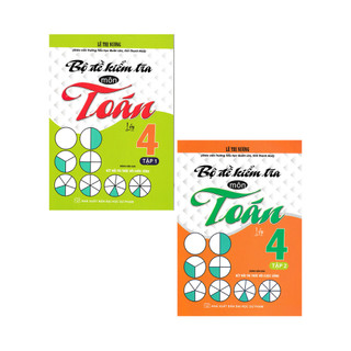 Sách - combo bộ đề kiểm tra môn toán lớp 4 tập 1 + 2 - h