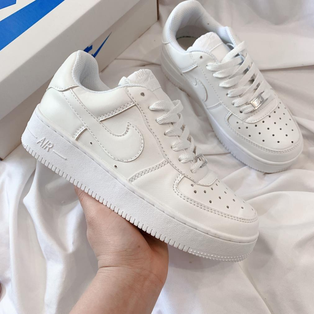 Giày AF1 Trắng Nam Nữ_Giày Thể Thao Air Force 1 Full Trắng Hàng Đẹp Full Box